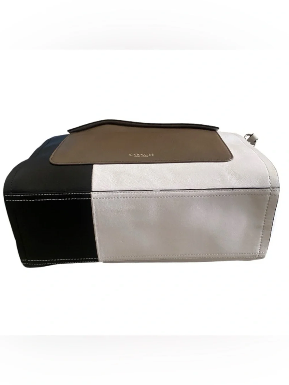 Coach Bleecker Riley colorblock leather carryall
